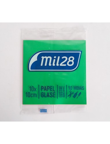 PAPEL GLACE 10x10CM X 10...