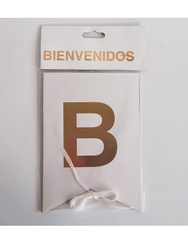 BANDERIN BIENVENIDOS BLANCO...