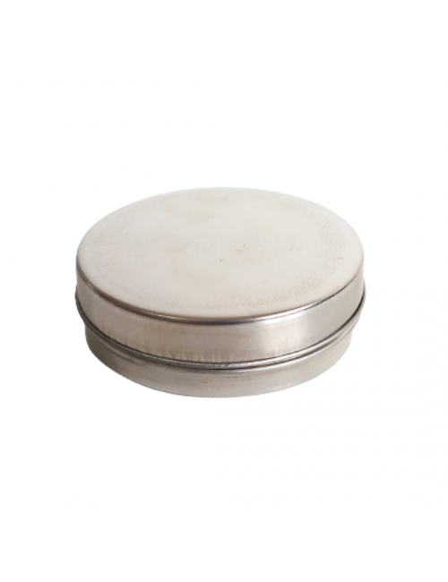 LATA PLATEADA CON TAPA...