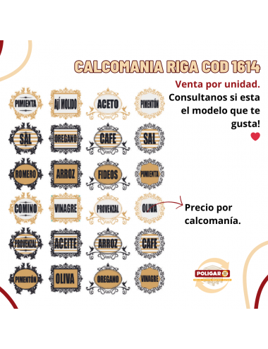 CALCOMANIA RIGA COD 1610...