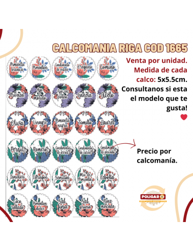 CALCOMANIA RIGA COCINA...
