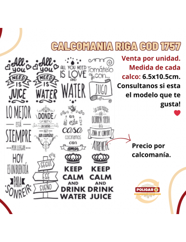 CALCOMANIA RIGA DECO OFERTA...