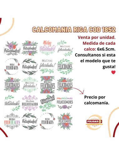 CALCOMANIA RIGA CUMPLE...