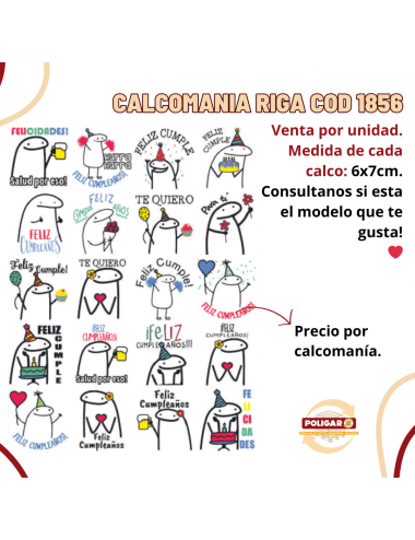 CALCOMANIA RIGA CUMPLE...