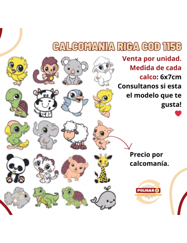 CALCOMANIA RIGA INFANTIL...