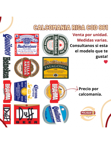 CALCOMANIA RIGA MARCAS...