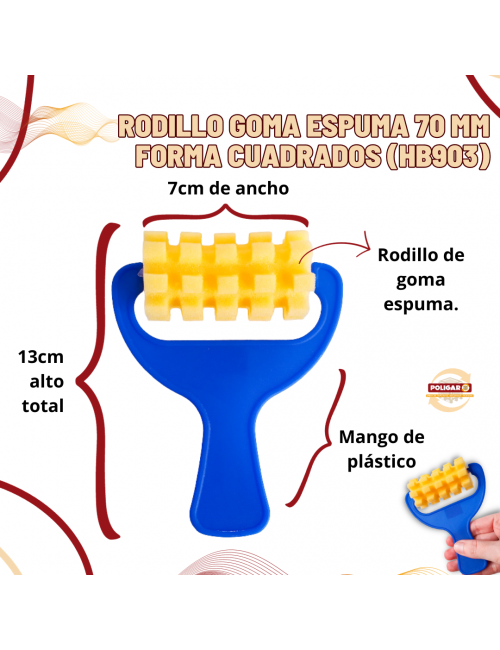 RODILLO GOMA ESPUMA 70 MM...