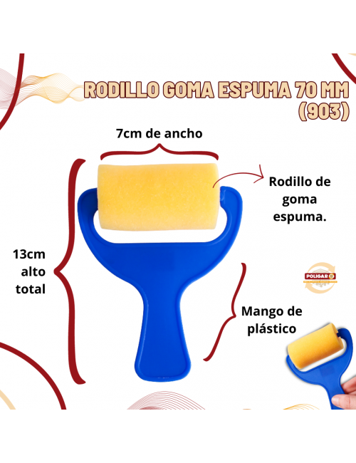 RODILLO GOMA ESPUMA 70 MM...
