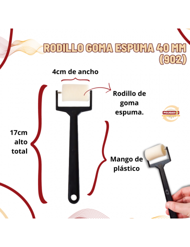RODILLO GOMA ESPUMA 40 MM...