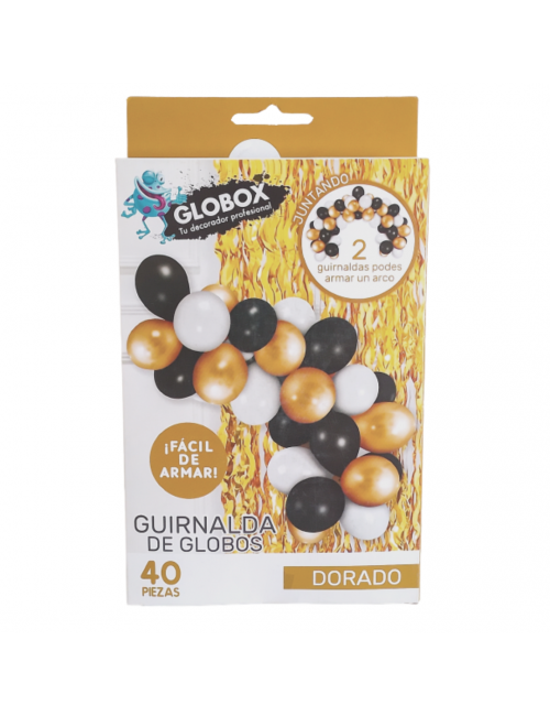 GUIRNALDA DE GLOBOS DORADOS...