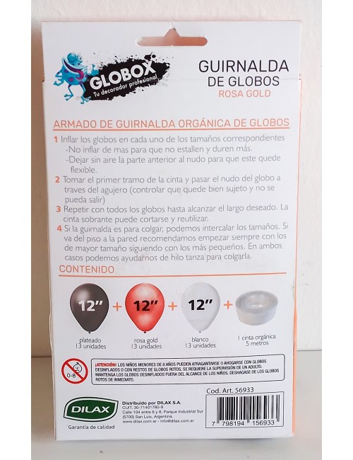 GUIRNALDA DE GLOBOS ROSA...