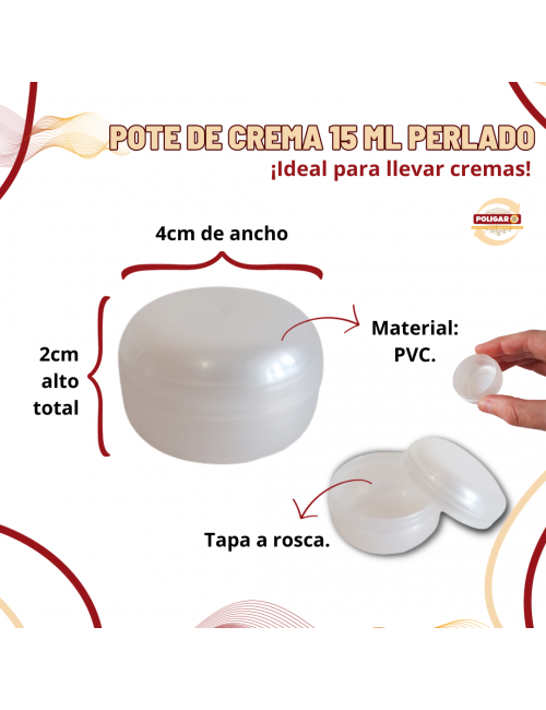 POTE DE CREMA 15 ML PERLADO...