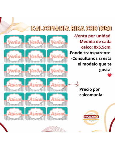 CALCOMANIA RIGA COCINA...