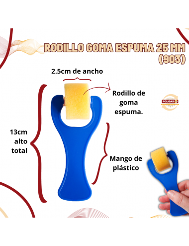 RODILLO GOMA ESPUMA 25 MM...