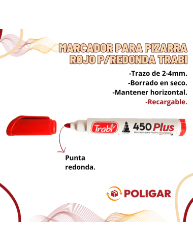 MARCADOR PARA PIZARRA ROJO...