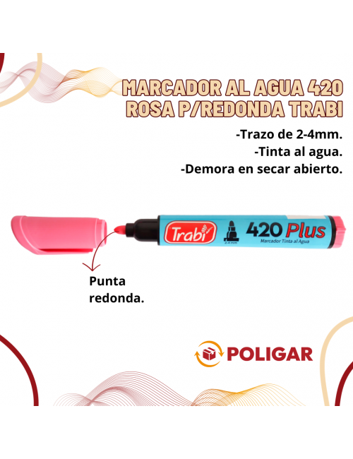 MARCADOR AL AGUA 420 ROSA...