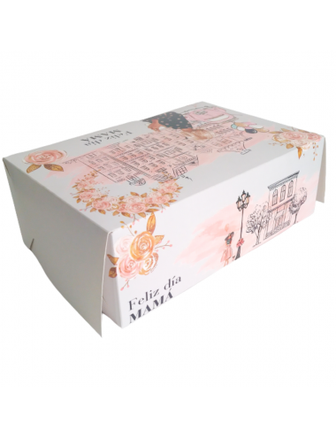 CAJA IMPRESA FELIZ DIA MAMA...