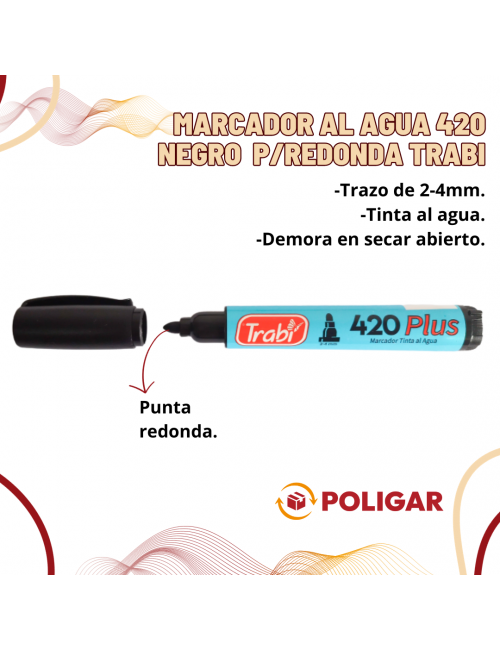 MARCADOR AL AGUA 420 NEGRO...