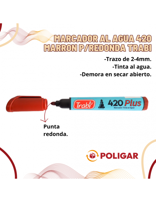 MARCADOR AL AGUA 420 MARRON...