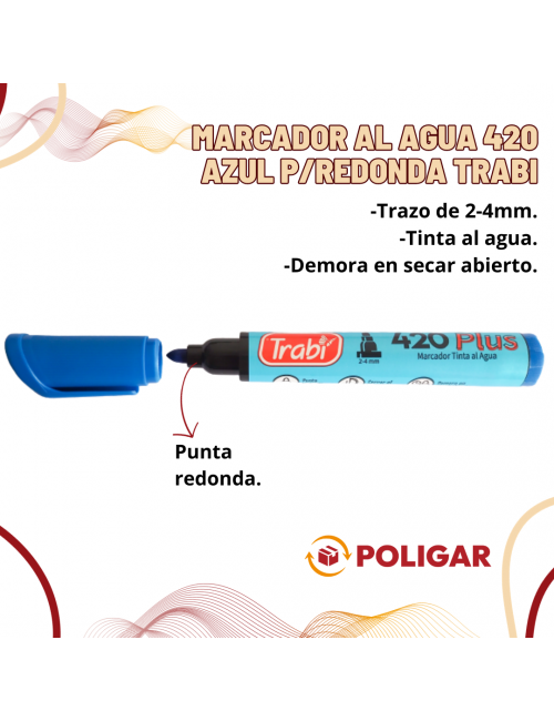 MARCADOR AL AGUA 420 AZUL...