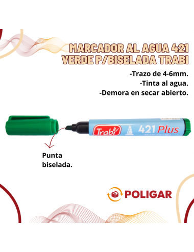 MARCADOR AL AGUA 421 VERDE...
