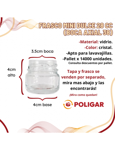 FRASCO MINI DULCE 28 CC...