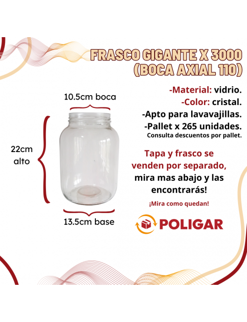 FRASCO GIGANTE X 3000 CC...