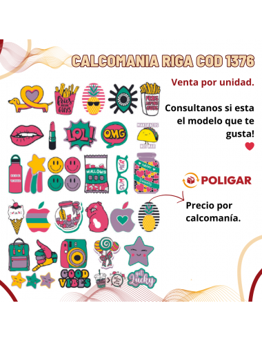 CALCOMANIA RIGA COD 1376...