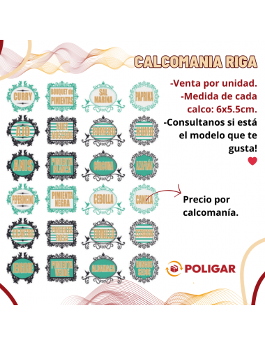 CALCOMANIA RIGA COCINA...