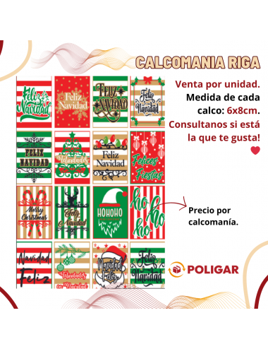 CALCOMANIA RIGA NAVIDAD...