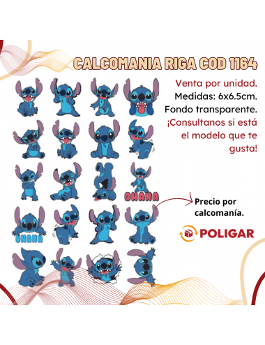 CALCOMANIA RIGA INFANTIL...