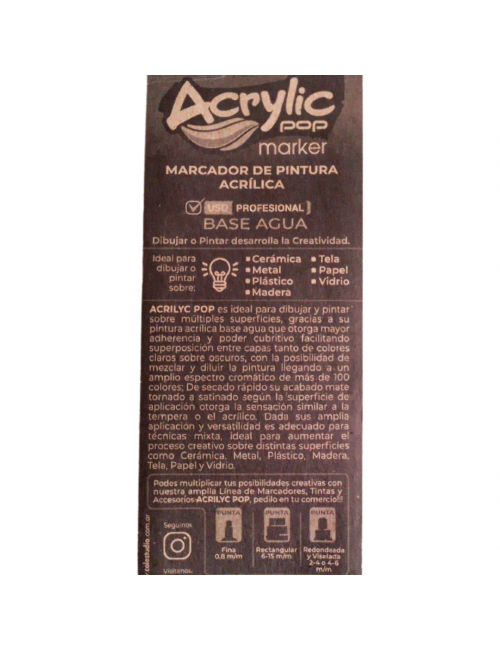 MARCADOR ACRILICO PLATA 2-4...