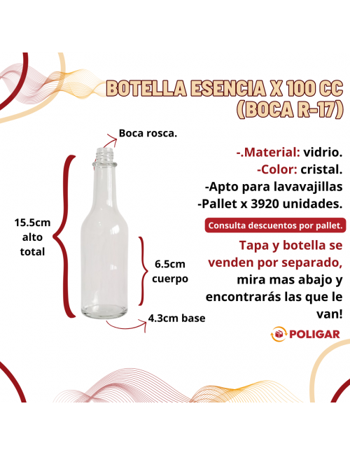 BOTELLA ESENCIA X 100 CC...