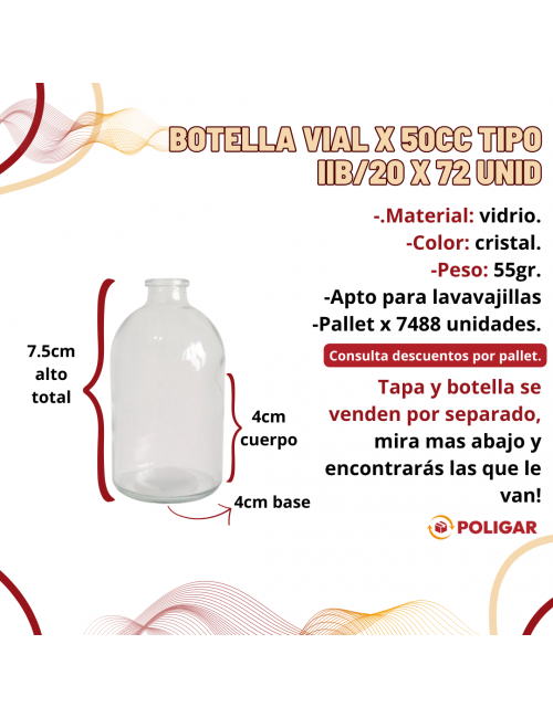 BOTELLA VIAL X 50CC TIPO...