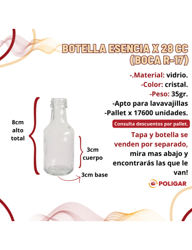BOTELLA ESENCIA X 28 CC...