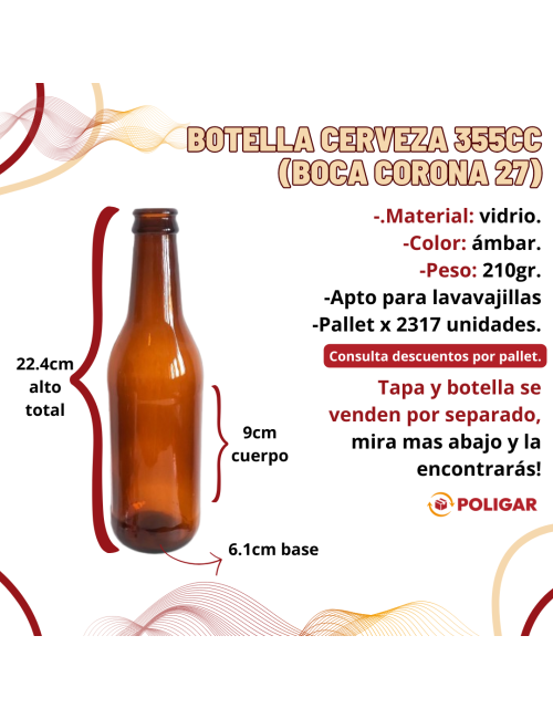 BOTELLA CERVEZA 355cc (BOCA...