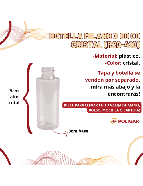 BOTELLA MILANO X 60 CC...