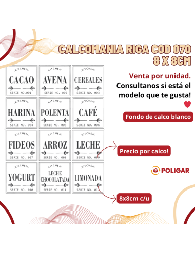 CALCOMANIA RIGA COCINA...