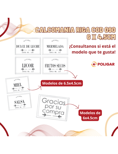 CALCOMANIA RIGA COCINA...