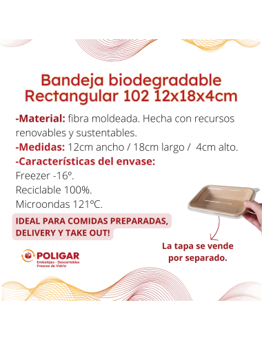 BANDEJA BIODEGRADABLE...