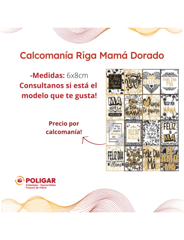 CALCOMANIA RIGA MAMA DORADO...