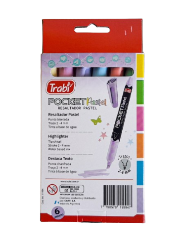RESALTADOR POCKET PASTEL...