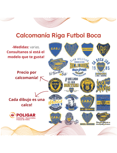 CALCOMANIA RIGA FUTBOL BOCA...