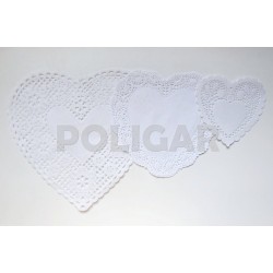 BLONDA BORDADA CORAZON BLANCO 15 CM X 100 UNI     