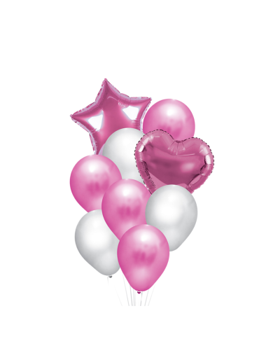 GLOBOS SET PREMIUM ROSA...