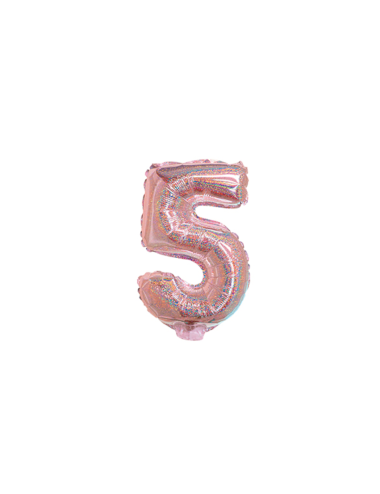 GLOBO HOLOGRAFICO ROSA GOLD...