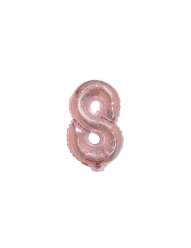 GLOBO HOLOGRAFICO ROSA GOLD...