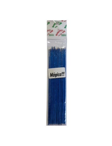 VELA MAGICA AZUL 15 CM...
