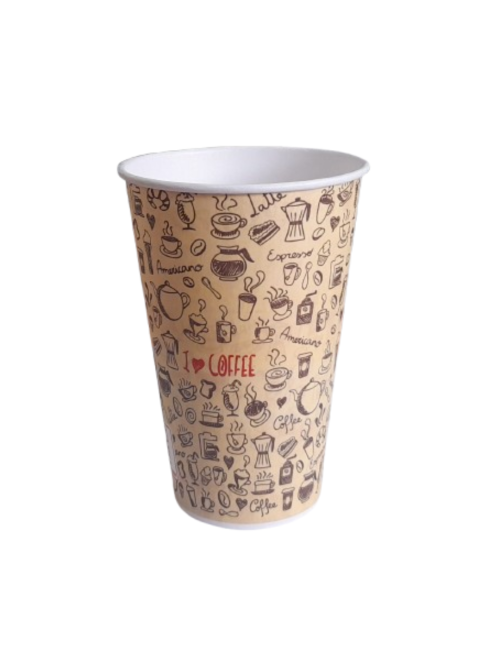 VASOS PAPEL 12 OZ CAFE...