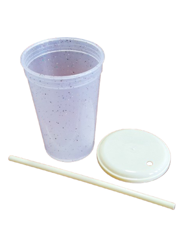 VASO GLITTER AMARILLO...